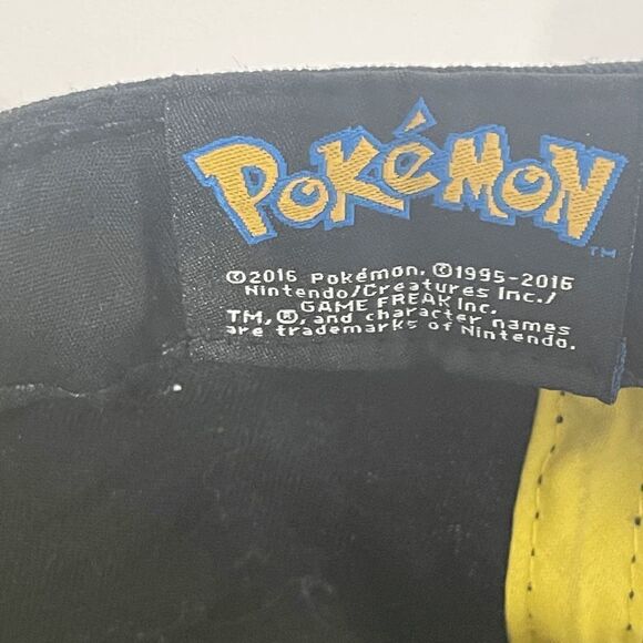Pokemon Hat/Cap, Black with Yellow Pokemon - Picture 2 of 7